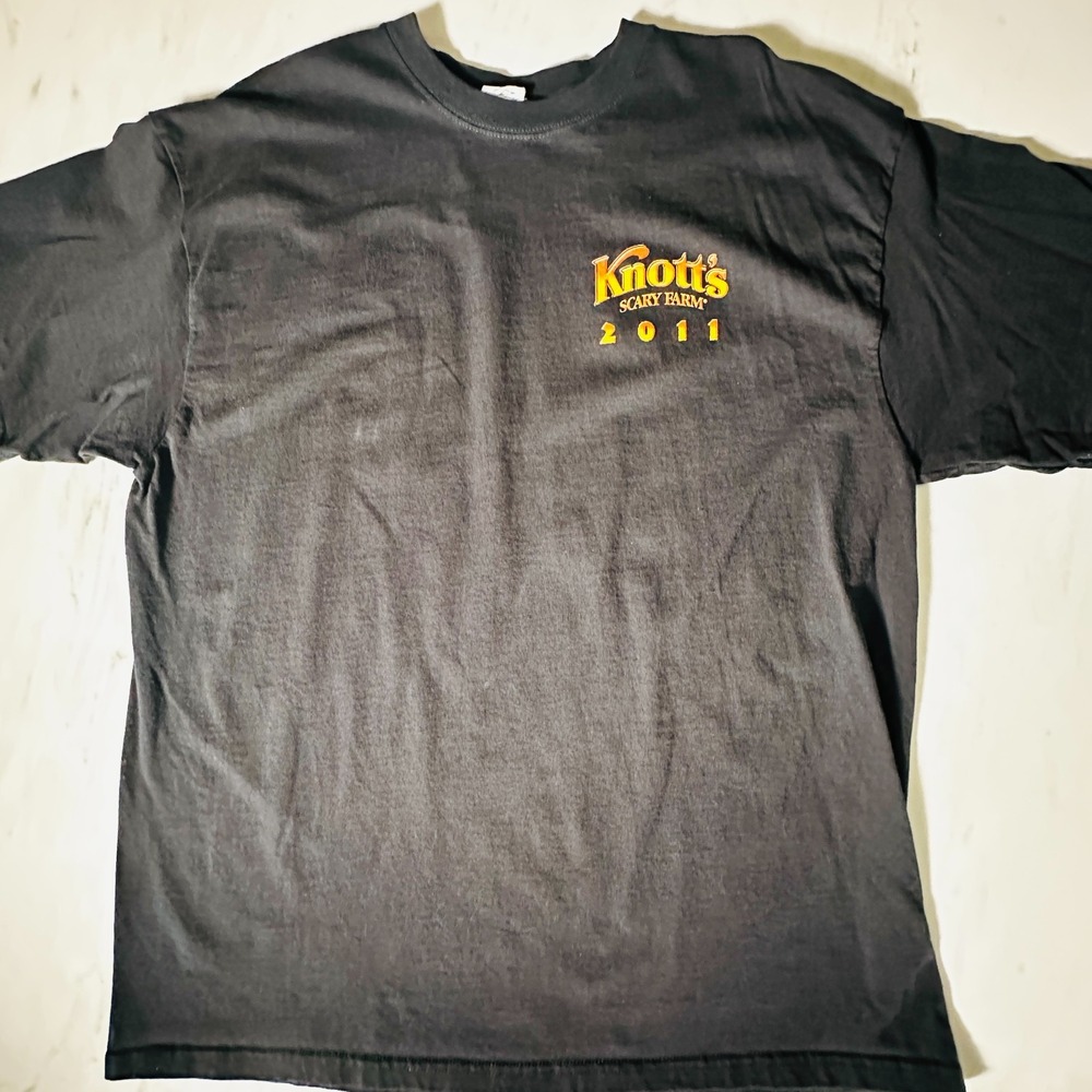 Knott's Scary Farm 2011 T-shirt  Knotts Berry Farm Tee 2XL Black XXL 39th Annual